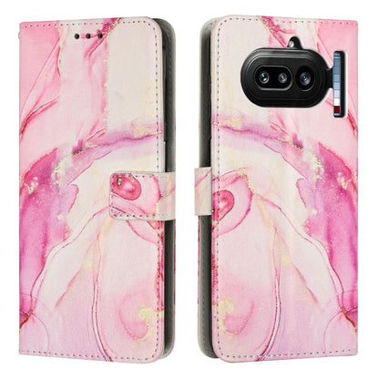 Painted Marble Pattern Leather Phone Case, For Nothing Phone 4a Pro, For Nothing Phone 4a