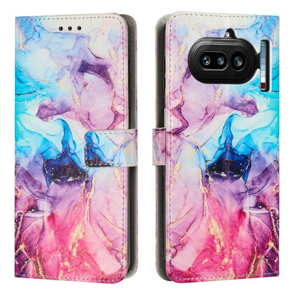 Painted Marble Pattern Leather Phone Case, For Nothing Phone 4a Pro, For Nothing Phone 4a