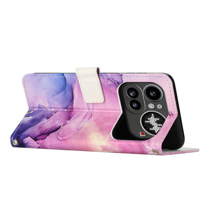 Painted Marble Pattern Leather Phone Case, For Nothing Phone 4a Pro, For Nothing Phone 4a