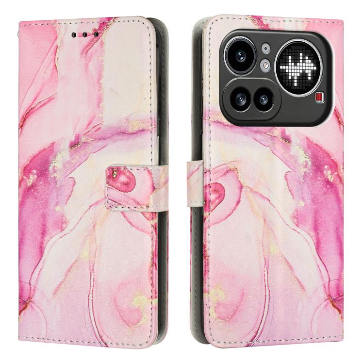Painted Marble Pattern Leather Phone Case, For Nothing Phone 4a Pro, For Nothing Phone 4a
