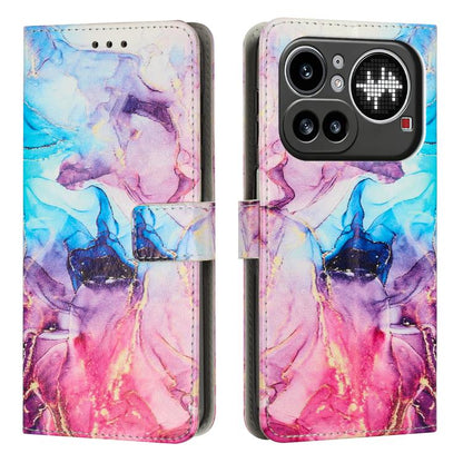 Painted Marble Pattern Leather Phone Case, For Nothing Phone 4a Pro, For Nothing Phone 4a
