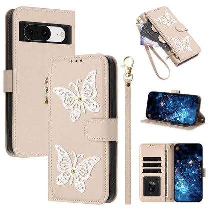 Glitter Butterfly Zipper Vegan Leather Phone Case with Wrist Strap, For Google Pixel 11 Pro XL, For Google Pixel 11 / 11 Pro, For Google Pixel 10a, For Google Pixel 10 Pro XL / 9 Pro XL 5G, For Google Pixel 10 / 10 Pro, For Google Pixel 8 Pro          ...