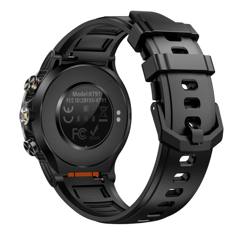 KT91 1.43 inch AMOLED Sports Smart Watch with Flashlight, Support Health Monitoring