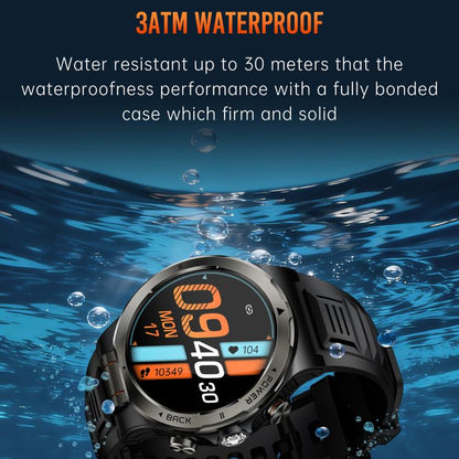 KT91 1.43 inch AMOLED Sports Smart Watch with Flashlight, Support Health Monitoring
