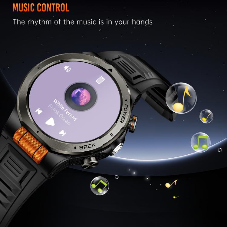 KT91 1.43 inch AMOLED Sports Smart Watch with Flashlight, Support Health Monitoring