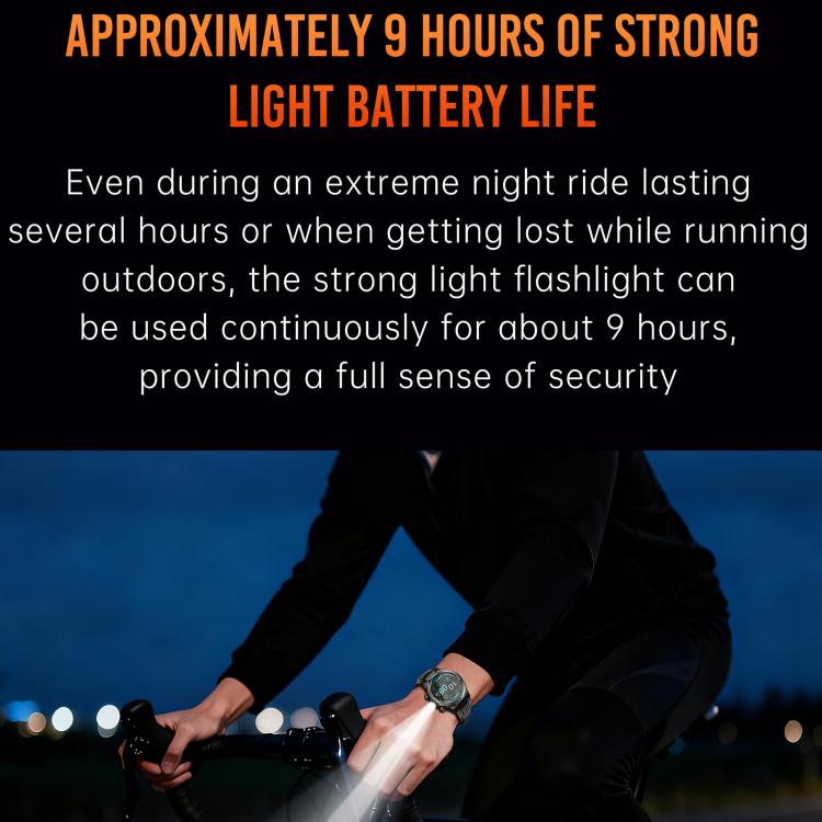 KT91 1.43 inch AMOLED Sports Smart Watch with Flashlight, Support Health Monitoring