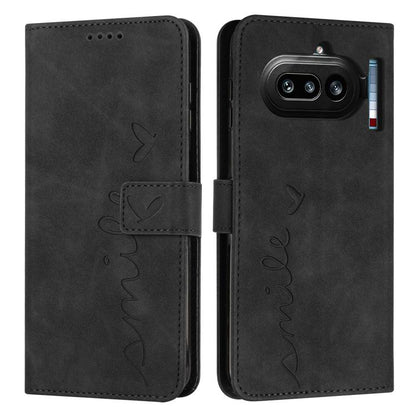 Skin Feel Heart Embossed Leather Phone Case with Long Lanyard, For Nothing Phone 4a Pro, For Nothing Phone 4a