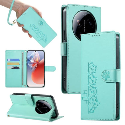 Cute Cats Magnetic Closure Vegan Leather Phone Case with Strap, For Xiaomi 17 Max, For Xiaomi 17T Pro 5G, For Xiaomi 17T 5G, For Xiaomi Poco X8 Pro Max / Redmi Turbo 5 Max, For Xiaomi Poco X8 Pro 5G / Redmi Turbo 5 5G, For Xiaomi 17 Ultra              ...
