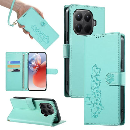 Cute Cats Magnetic Closure Vegan Leather Phone Case with Strap, For Xiaomi 17 Max, For Xiaomi 17T Pro 5G, For Xiaomi 17T 5G, For Xiaomi Poco X8 Pro Max / Redmi Turbo 5 Max, For Xiaomi Poco X8 Pro 5G / Redmi Turbo 5 5G, For Xiaomi 17 Ultra              ...