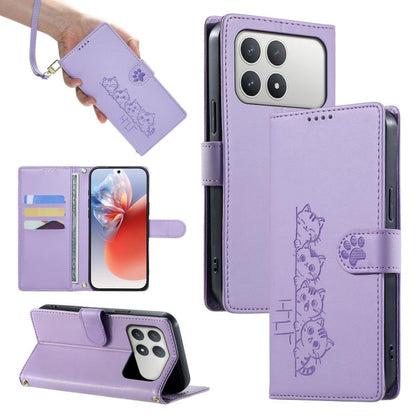 Cute Cats Magnetic Closure Vegan Leather Phone Case with Strap, For Xiaomi 17 Max, For Xiaomi 17T Pro 5G, For Xiaomi 17T 5G, For Xiaomi Poco X8 Pro Max / Redmi Turbo 5 Max, For Xiaomi Poco X8 Pro 5G / Redmi Turbo 5 5G, For Xiaomi 17 Ultra              ...