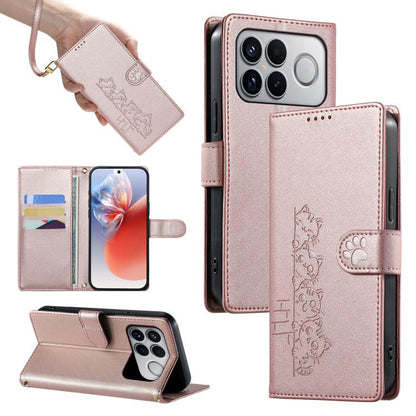 Cute Cats Magnetic Closure Vegan Leather Phone Case with Strap, For Xiaomi 17 Max, For Xiaomi 17T Pro 5G, For Xiaomi 17T 5G, For Xiaomi Poco X8 Pro Max / Redmi Turbo 5 Max, For Xiaomi Poco X8 Pro 5G / Redmi Turbo 5 5G, For Xiaomi 17 Ultra              ...