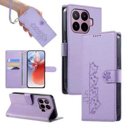 Cute Cats Magnetic Closure Vegan Leather Phone Case with Strap, For Xiaomi 17 Max, For Xiaomi 17T Pro 5G, For Xiaomi 17T 5G, For Xiaomi Poco X8 Pro Max / Redmi Turbo 5 Max, For Xiaomi Poco X8 Pro 5G / Redmi Turbo 5 5G, For Xiaomi 17 Ultra              ...