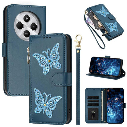 Glitter Butterfly Zipper Vegan Leather Phone Case with Wrist Strap, For Redmi Note 14S 4G Global, For Redmi K80 / K80 Pro, For Redmi Note 14 4G 164.84mm, For Redmi Note 14 Pro 5G, For Redmi Note 14 5G, For Redmi Note 14 Pro 4G Global                   ...