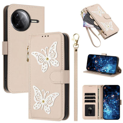 Glitter Butterfly Zipper Vegan Leather Phone Case with Wrist Strap, For Redmi Note 14S 4G Global, For Redmi K80 / K80 Pro, For Redmi Note 14 4G 164.84mm, For Redmi Note 14 Pro 5G, For Redmi Note 14 5G, For Redmi Note 14 Pro 4G Global                   ...