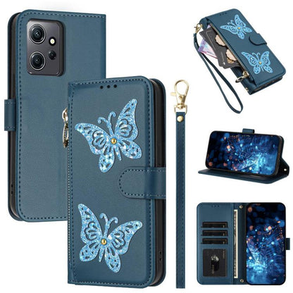 Glitter Butterfly Zipper Vegan Leather Phone Case with Wrist Strap, For Redmi Note 14S 4G Global, For Redmi K80 / K80 Pro, For Redmi Note 14 4G 164.84mm, For Redmi Note 14 Pro 5G, For Redmi Note 14 5G, For Redmi Note 14 Pro 4G Global                   ...