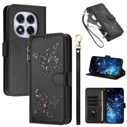 Glitter Butterfly Zipper Vegan Leather Phone Case with Wrist Strap, For Redmi Note 14S 4G Global, For Redmi K80 / K80 Pro, For Redmi Note 14 4G 164.84mm, For Redmi Note 14 Pro 5G, For Redmi Note 14 5G, For Redmi Note 14 Pro 4G Global                   ...