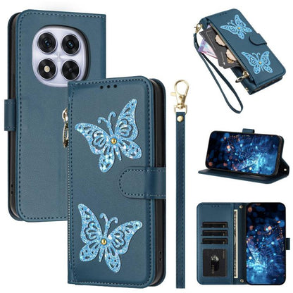 Glitter Butterfly Zipper Vegan Leather Phone Case with Wrist Strap, For Redmi Note 14S 4G Global, For Redmi K80 / K80 Pro, For Redmi Note 14 4G 164.84mm, For Redmi Note 14 Pro 5G, For Redmi Note 14 5G, For Redmi Note 14 Pro 4G Global                   ...