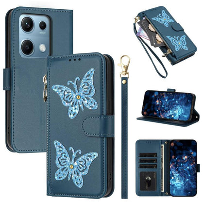 Glitter Butterfly Zipper Vegan Leather Phone Case with Wrist Strap, For Redmi Note 14S 4G Global, For Redmi K80 / K80 Pro, For Redmi Note 14 4G 164.84mm, For Redmi Note 14 Pro 5G, For Redmi Note 14 5G, For Redmi Note 14 Pro 4G Global                   ...