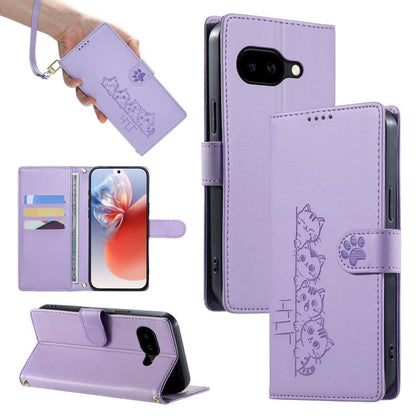 Cute Cats Magnetic Closure Vegan Leather Phone Case with Strap, For Google Pixel 11 Pro XL, For Google Pixel 11 / Pixel 11 Pro, For Google Pixel 10a, For Google Pixel 10 Pro XL / Pixel 9 Pro XL, For Google Pixel 10 / 10 Pro / 9 / 9 Pro                 ...