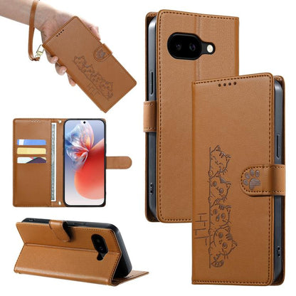 Cute Cats Magnetic Closure Vegan Leather Phone Case with Strap, For Google Pixel 11 Pro XL, For Google Pixel 11 / Pixel 11 Pro, For Google Pixel 10a, For Google Pixel 10 Pro XL / Pixel 9 Pro XL, For Google Pixel 10 / 10 Pro / 9 / 9 Pro                 ...