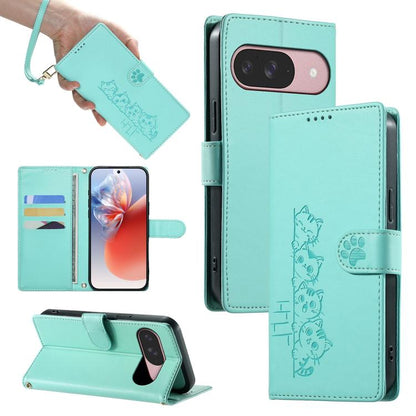 Cute Cats Magnetic Closure Vegan Leather Phone Case with Strap, For Google Pixel 11 Pro XL, For Google Pixel 11 / Pixel 11 Pro, For Google Pixel 10a, For Google Pixel 10 Pro XL / Pixel 9 Pro XL, For Google Pixel 10 / 10 Pro / 9 / 9 Pro                 ...