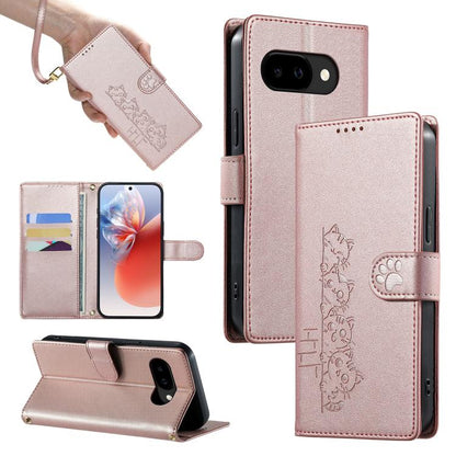 Cute Cats Magnetic Closure Vegan Leather Phone Case with Strap, For Google Pixel 11 Pro XL, For Google Pixel 11 / Pixel 11 Pro, For Google Pixel 10a, For Google Pixel 10 Pro XL / Pixel 9 Pro XL, For Google Pixel 10 / 10 Pro / 9 / 9 Pro                 ...