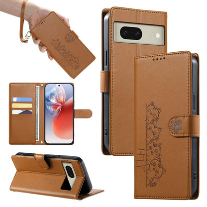 Cute Cats Magnetic Closure Vegan Leather Phone Case with Strap, For Google Pixel 11 Pro XL, For Google Pixel 11 / Pixel 11 Pro, For Google Pixel 10a, For Google Pixel 10 Pro XL / Pixel 9 Pro XL, For Google Pixel 10 / 10 Pro / 9 / 9 Pro                 ...
