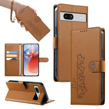 Cute Cats Magnetic Closure Vegan Leather Phone Case with Strap, For Google Pixel 11 Pro XL, For Google Pixel 11 / Pixel 11 Pro, For Google Pixel 10a, For Google Pixel 10 Pro XL / Pixel 9 Pro XL, For Google Pixel 10 / 10 Pro / 9 / 9 Pro                 ...