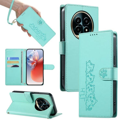 Cute Cats Magnetic Closure Vegan Leather Phone Case with Strap, For Realme 16T 5G, For Realme C100 4G, For Realme C85 5G / 15x 5G / C83 5G, For Realme 16 5G, For Realme 16 Pro+ 5G, For Realme 16 Pro 5G, For Realme C85 Pro 4G, For Realme 15T 5G         ...
