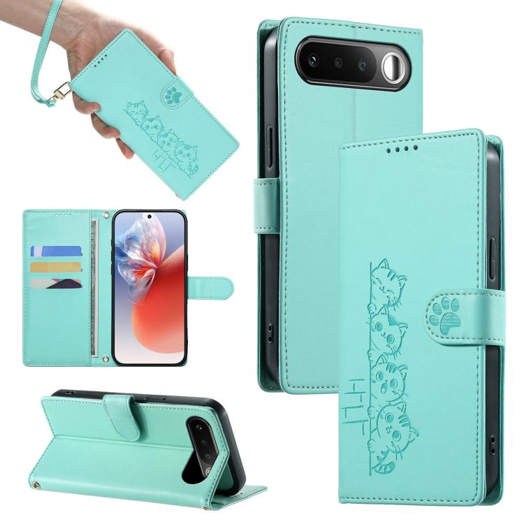 Cute Cats Magnetic Closure Vegan Leather Phone Case with Strap, For Realme 16T 5G, For Realme C100 4G, For Realme C85 5G / 15x 5G / C83 5G, For Realme 16 5G, For Realme 16 Pro+ 5G, For Realme 16 Pro 5G, For Realme C85 Pro 4G, For Realme 15T 5G         ...