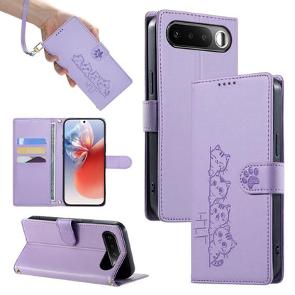 Cute Cats Magnetic Closure Vegan Leather Phone Case with Strap, For Realme 16T 5G, For Realme C100 4G, For Realme C85 5G / 15x 5G / C83 5G, For Realme 16 5G, For Realme 16 Pro+ 5G, For Realme 16 Pro 5G, For Realme C85 Pro 4G, For Realme 15T 5G         ...
