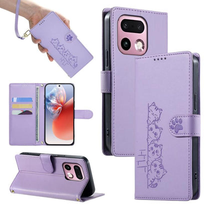 Cute Cats Magnetic Closure Vegan Leather Phone Case with Strap, For Realme 16T 5G, For Realme C100 4G, For Realme C85 5G / 15x 5G / C83 5G, For Realme 16 5G, For Realme 16 Pro+ 5G, For Realme 16 Pro 5G, For Realme C85 Pro 4G, For Realme 15T 5G         ...