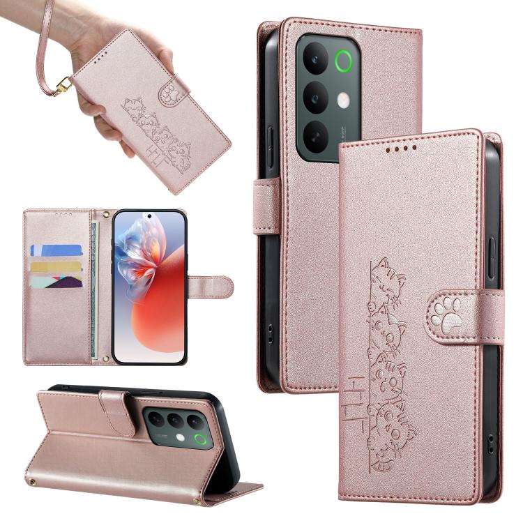 Cute Cats Magnetic Closure Vegan Leather Phone Case with Strap, For Realme 16T 5G, For Realme C100 4G, For Realme C85 5G / 15x 5G / C83 5G, For Realme 16 5G, For Realme 16 Pro+ 5G, For Realme 16 Pro 5G, For Realme C85 Pro 4G, For Realme 15T 5G         ...