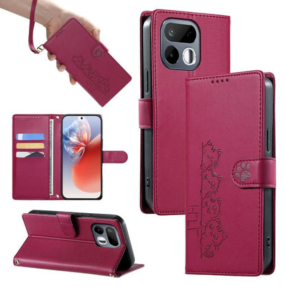 Cute Cats Magnetic Closure Vegan Leather Phone Case with Strap, For Realme 16T 5G, For Realme C100 4G, For Realme C85 5G / 15x 5G / C83 5G, For Realme 16 5G, For Realme 16 Pro+ 5G, For Realme 16 Pro 5G, For Realme C85 Pro 4G, For Realme 15T 5G         ...