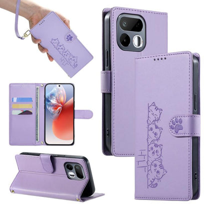 Cute Cats Magnetic Closure Vegan Leather Phone Case with Strap, For Realme 16T 5G, For Realme C100 4G, For Realme C85 5G / 15x 5G / C83 5G, For Realme 16 5G, For Realme 16 Pro+ 5G, For Realme 16 Pro 5G, For Realme C85 Pro 4G, For Realme 15T 5G         ...