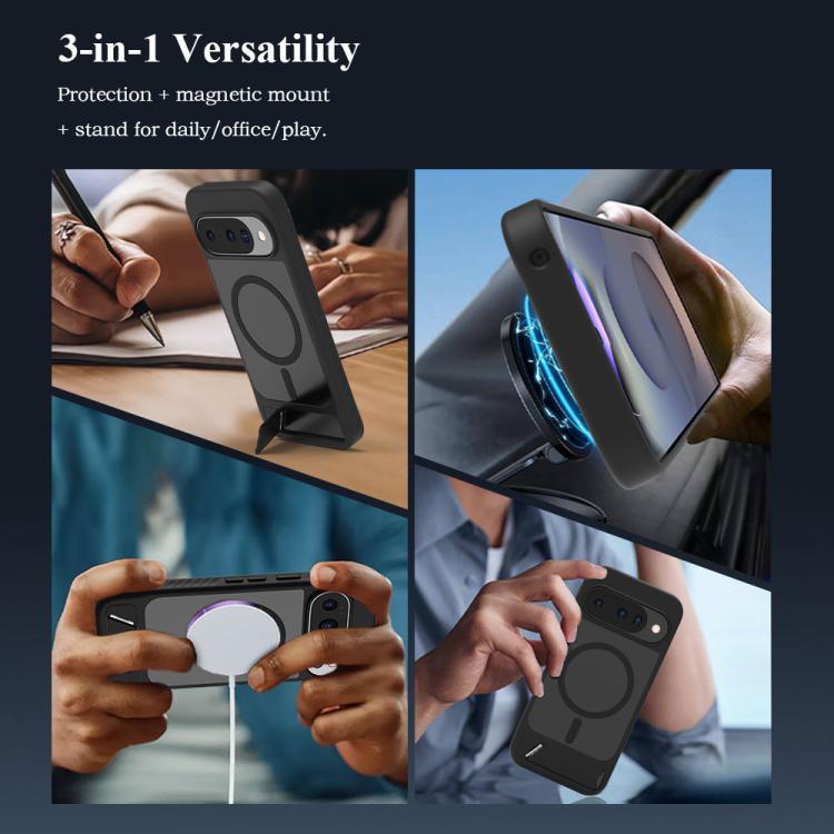 LeReach Le-Chic Series Integrated Hidden Kickstand Magnetic Phone Case, For Google Pixel 9 Pro XL / 10 Pro XL, For Google Pixel 9 / 9 Pro / 10