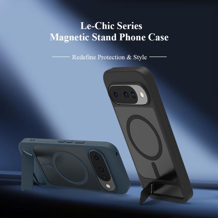 LeReach Le-Chic Series Integrated Hidden Kickstand Magnetic Phone Case, For Google Pixel 9 Pro XL / 10 Pro XL, For Google Pixel 9 / 9 Pro / 10