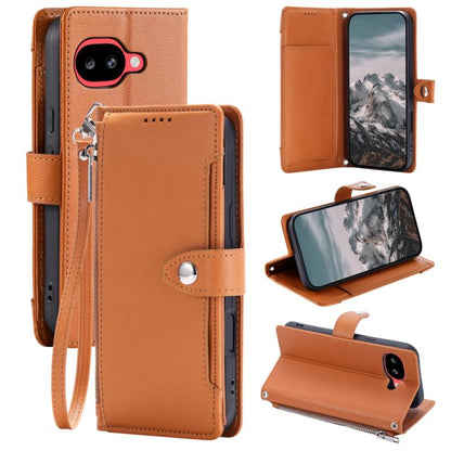 Litchi Texture Zipper Wallet Buckle Vegan Leather Phone Case with Wrist Strap, For Google Pixel 11 Pro XL, For Google Pixel 11 Pro, For Google Pixel 10a, For Google Pixel 10 Pro XL / 9 Pro XL, For Google Pixel 10 / 10 Pro / 9, For Google Pixel 9a
