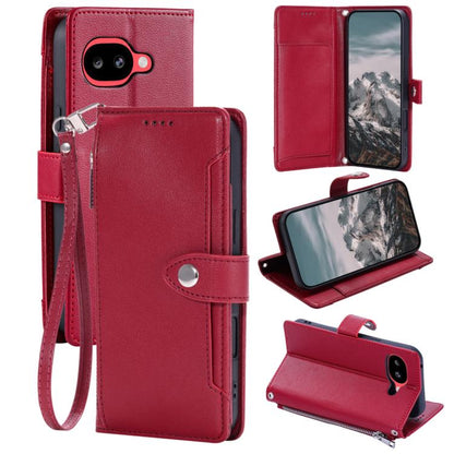 Litchi Texture Zipper Wallet Buckle Vegan Leather Phone Case with Wrist Strap, For Google Pixel 11 Pro XL, For Google Pixel 11 Pro, For Google Pixel 10a, For Google Pixel 10 Pro XL / 9 Pro XL, For Google Pixel 10 / 10 Pro / 9, For Google Pixel 9a