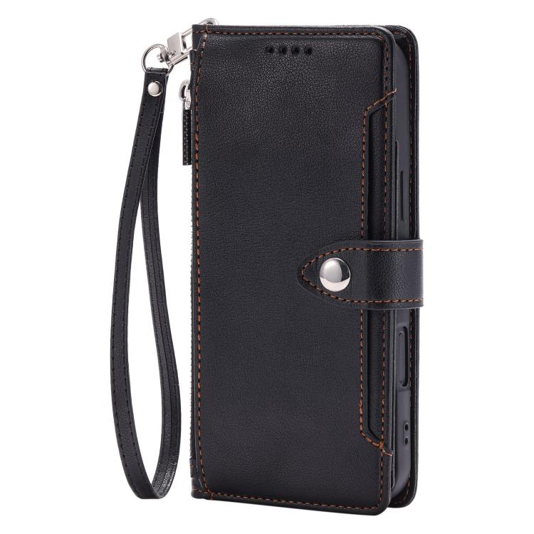 Litchi Texture Zipper Wallet Buckle Vegan Leather Phone Case with Wrist Strap, For Google Pixel 11 Pro XL, For Google Pixel 11 Pro, For Google Pixel 10a, For Google Pixel 10 Pro XL / 9 Pro XL, For Google Pixel 10 / 10 Pro / 9, For Google Pixel 9a