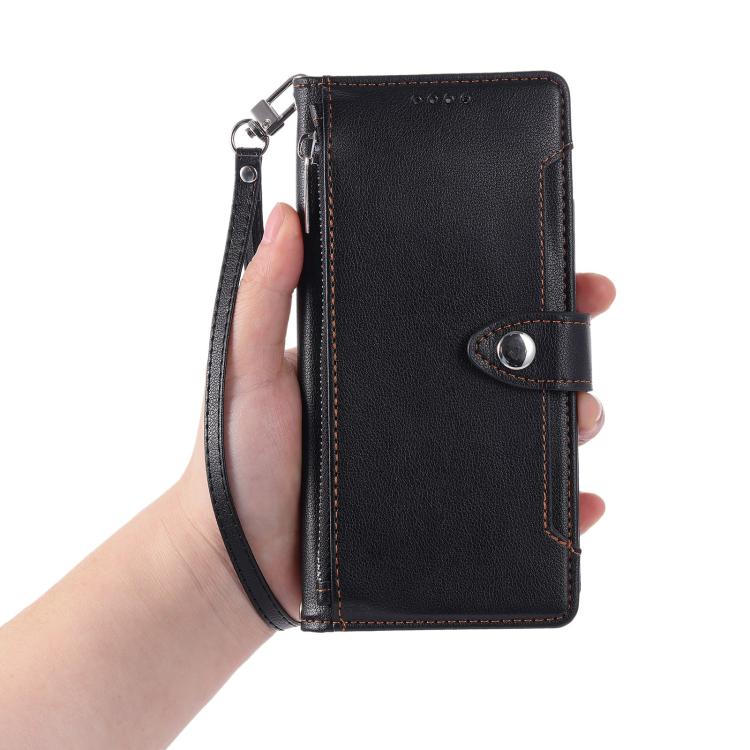Litchi Texture Zipper Wallet Buckle Vegan Leather Phone Case with Wrist Strap, For Google Pixel 11 Pro XL, For Google Pixel 11 Pro, For Google Pixel 10a, For Google Pixel 10 Pro XL / 9 Pro XL, For Google Pixel 10 / 10 Pro / 9, For Google Pixel 9a