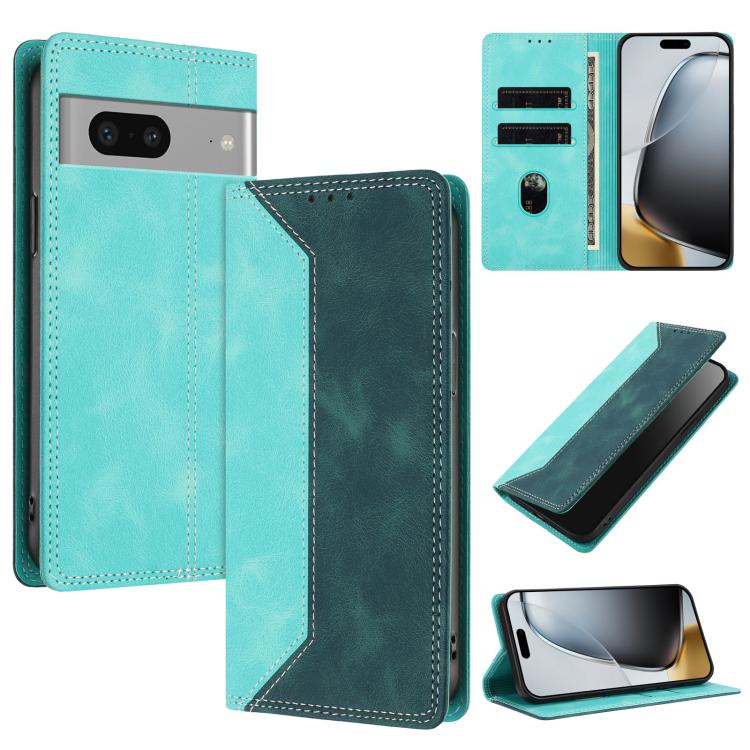 Skin Feel Two-tone RFID Blocking Vegan Leather Phone Case, For Google Pixel 7 Pro, For Google Pixel 7