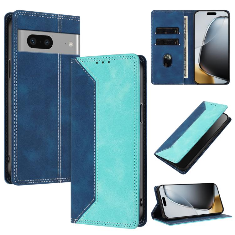 Skin Feel Two-tone RFID Blocking Vegan Leather Phone Case, For Google Pixel 7 Pro, For Google Pixel 7