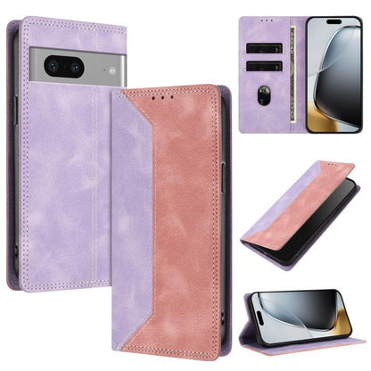 Skin Feel Two-tone RFID Blocking Vegan Leather Phone Case, For Google Pixel 7 Pro, For Google Pixel 7