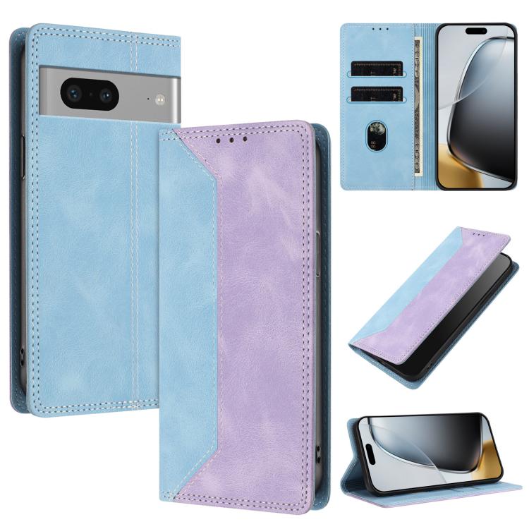 Skin Feel Two-tone RFID Blocking Vegan Leather Phone Case, For Google Pixel 7 Pro, For Google Pixel 7