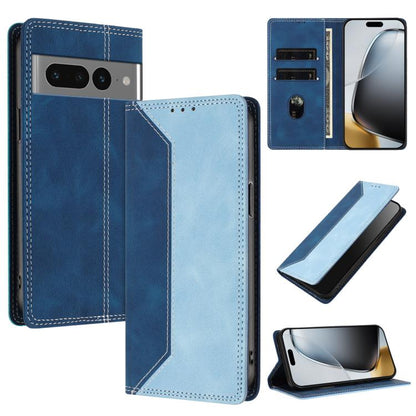 Skin Feel Two-tone RFID Blocking Vegan Leather Phone Case, For Google Pixel 7 Pro, For Google Pixel 7