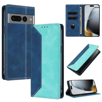 Skin Feel Two-tone RFID Blocking Vegan Leather Phone Case, For Google Pixel 7 Pro, For Google Pixel 7