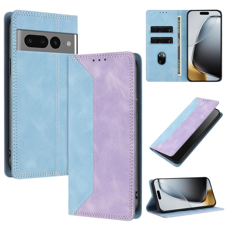 Skin Feel Two-tone RFID Blocking Vegan Leather Phone Case, For Google Pixel 7 Pro, For Google Pixel 7