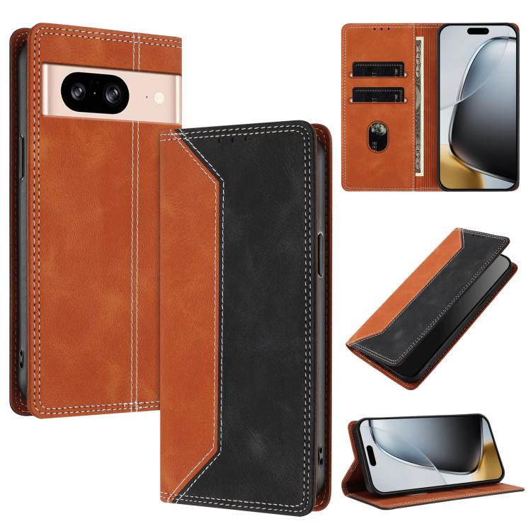 Skin Feel Two-tone RFID Blocking Vegan Leather Phone Case, For Google Pixel 11 Pro XL, For Google Pixel 11 / 11 Pro, For Google Pixel 10a, For Google Pixel 10 Pro XL / 9 Pro XL, For Google Pixel 10 / 10 Pro, For Google Pixel 9a, For Google Pixel 9 Pro ...