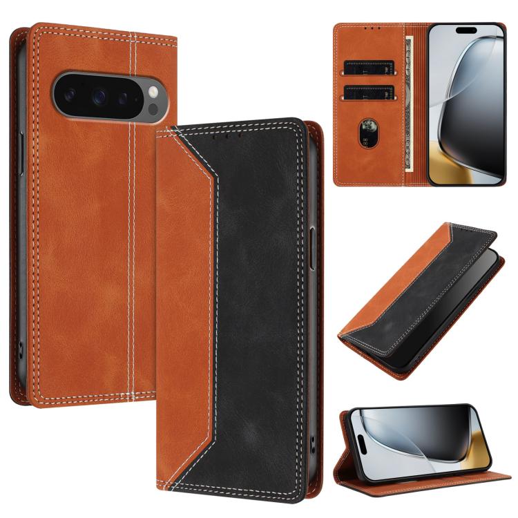 Skin Feel Two-tone RFID Blocking Vegan Leather Phone Case, For Google Pixel 11 Pro XL, For Google Pixel 11 / 11 Pro, For Google Pixel 10a, For Google Pixel 10 Pro XL / 9 Pro XL, For Google Pixel 10 / 10 Pro, For Google Pixel 9a, For Google Pixel 9 Pro ...